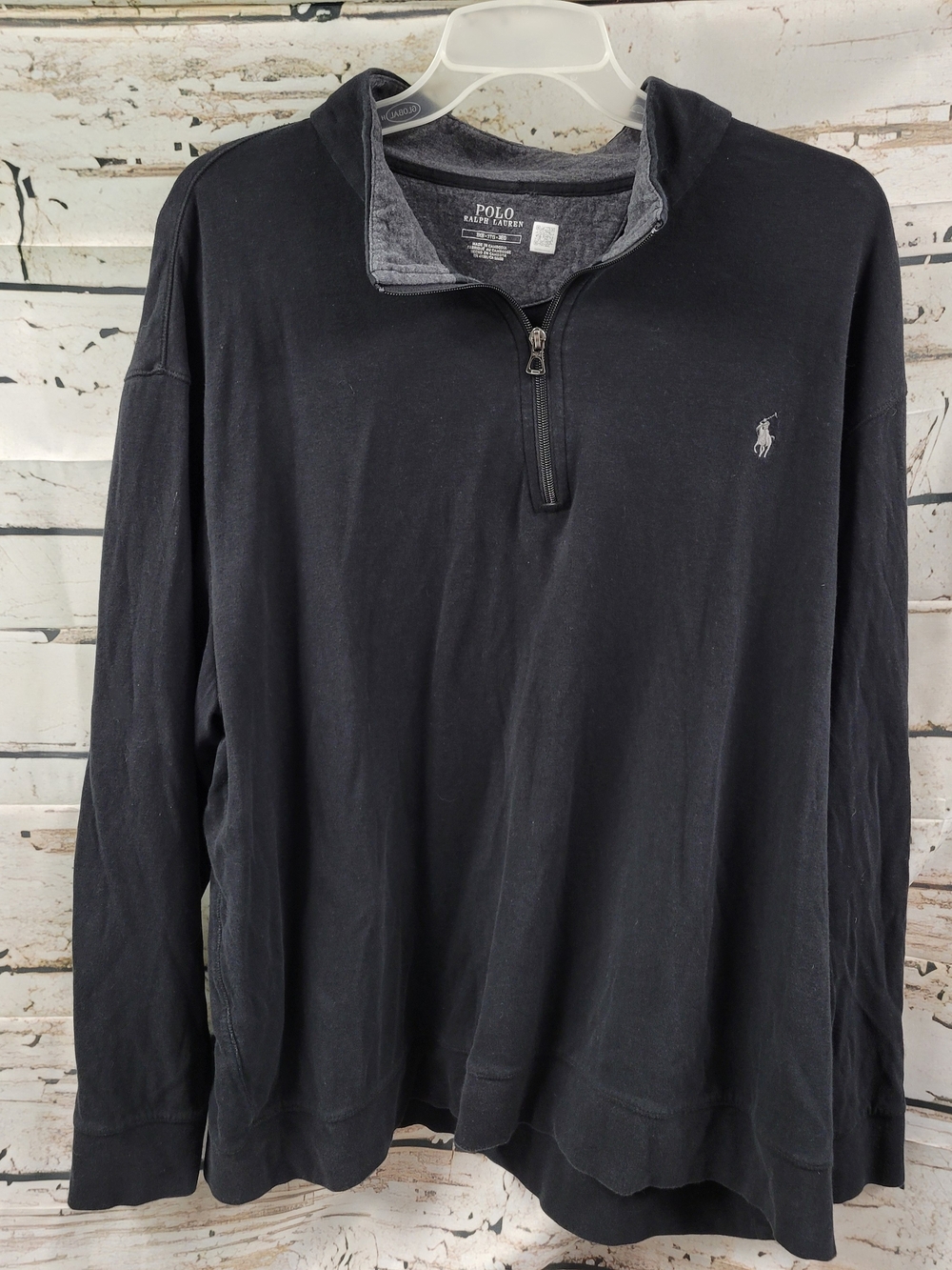 Polo by Ralph Lauren Men's Navy Quarter-Zip Pullover Hoodie